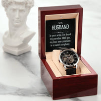 Load image into Gallery viewer, To My Husband - Men&#39;s Openwork Watch

