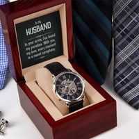 Load image into Gallery viewer, To My Husband - Men&#39;s Openwork Watch
