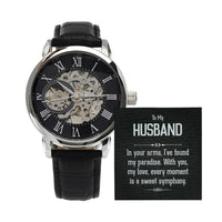 Load image into Gallery viewer, To My Husband - Men&#39;s Openwork Watch
