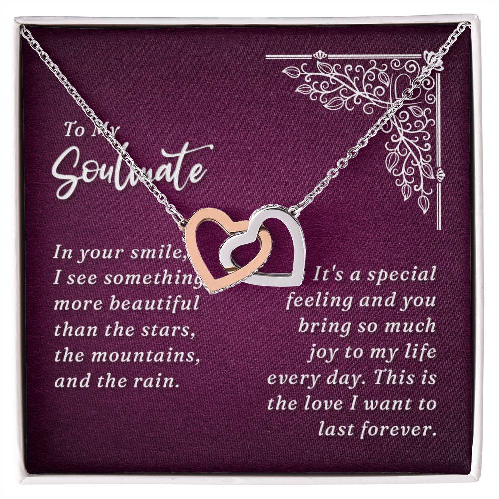 To My Wife - Interlocking Hearts Necklace