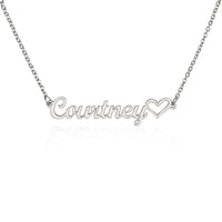 Load image into Gallery viewer, &quot;Personalized Charm: [Name] + Heart Necklace&quot;
