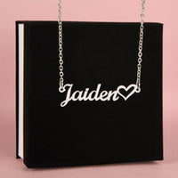 Load image into Gallery viewer, &quot;Personalized Charm: [Name] + Heart Necklace&quot;
