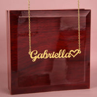 Load image into Gallery viewer, &quot;Personalized Charm: [Name] + Heart Necklace&quot;
